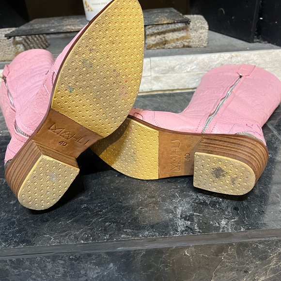 Mahli the Label Pink leather Cowboy boots - Picture 5 of 8